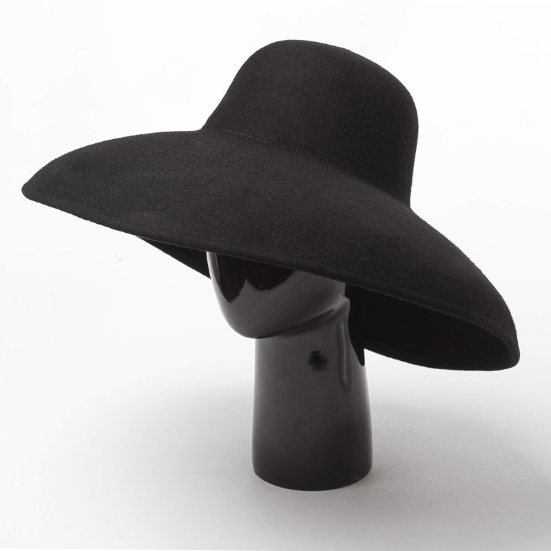 Classical Big Wide Brim Wool F - Fedora Hat Wool avaliação e preço