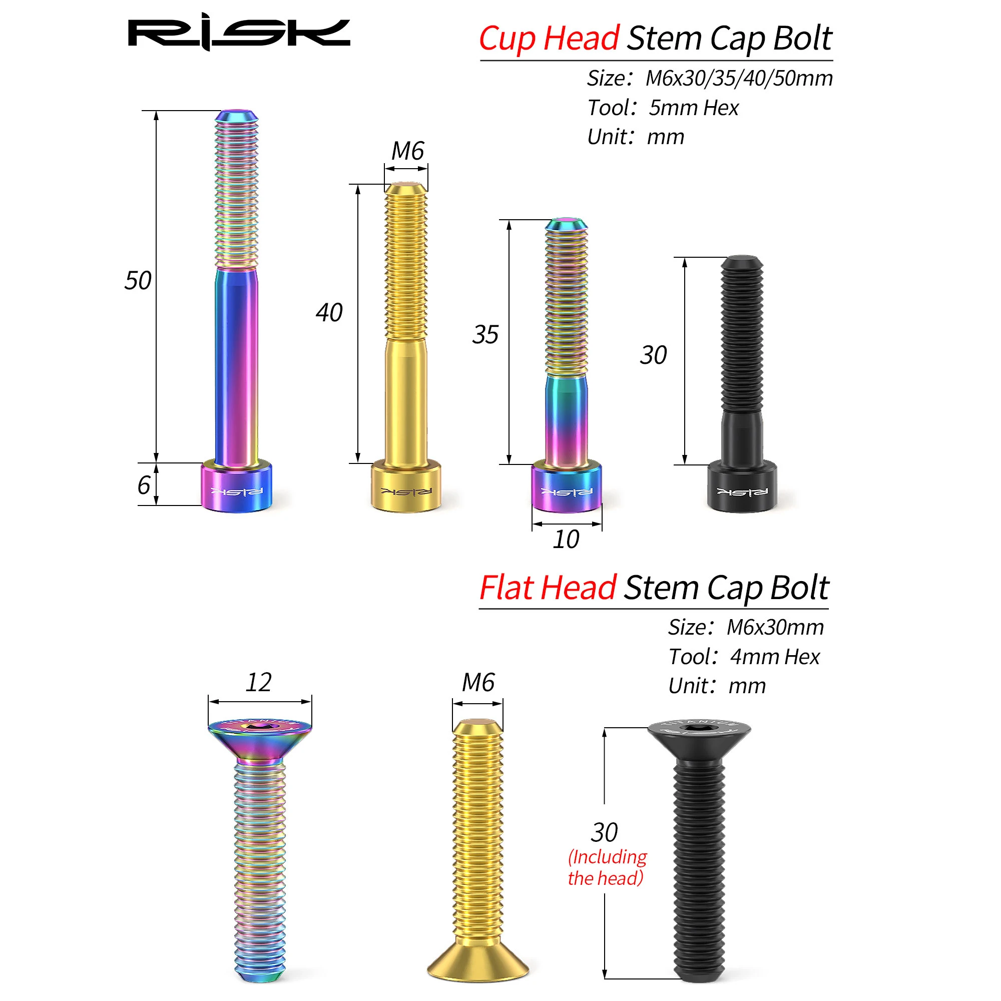 RISK Bike Titanium Bolt Screw  - Snapback Hat Flat avaliação e preço