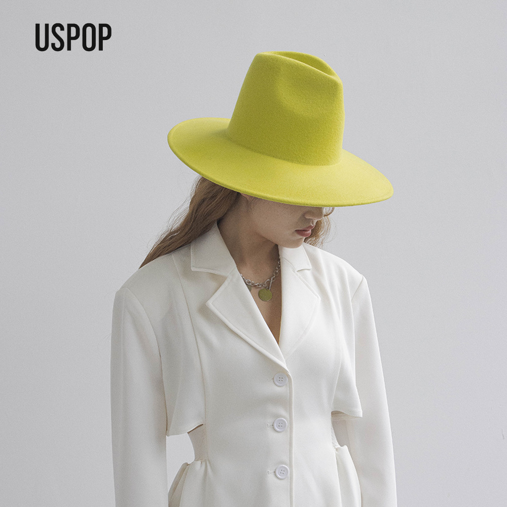 USPOP Autumn Winter Fashion Pl - Fedora Hat Wool avaliação e preço
