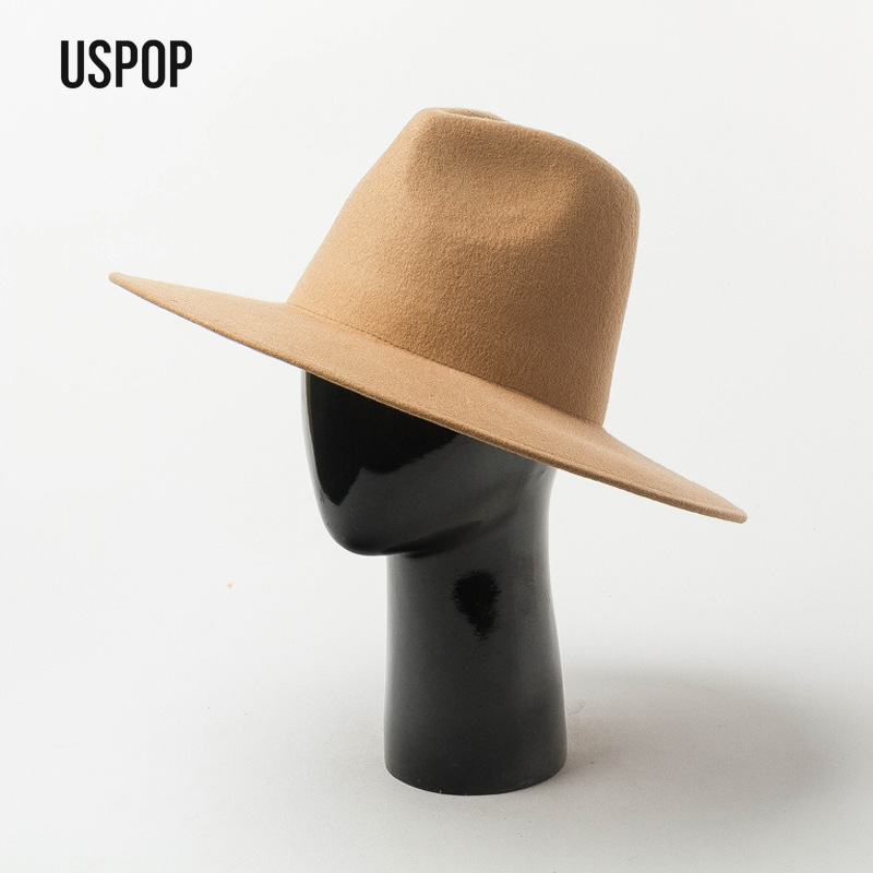 USPOP Autumn Winter Fashion Pl - Fedora Hat Wool avaliação e preço