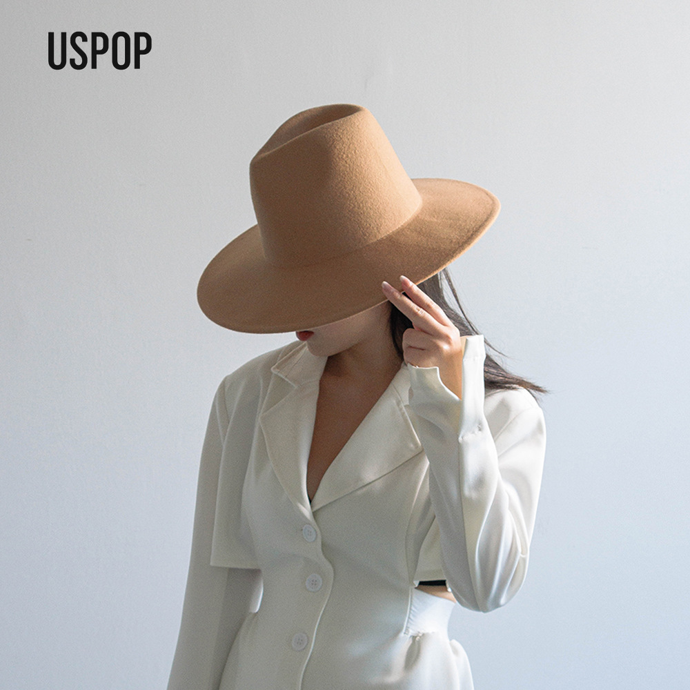 USPOP Autumn Winter Fashion Pl - Fedora Hat Wool avaliação e preço