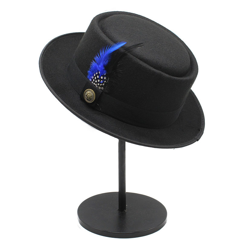 Vintage Pork Pie Hat Men Wide  - Fedora Hat Wool avaliação e preço