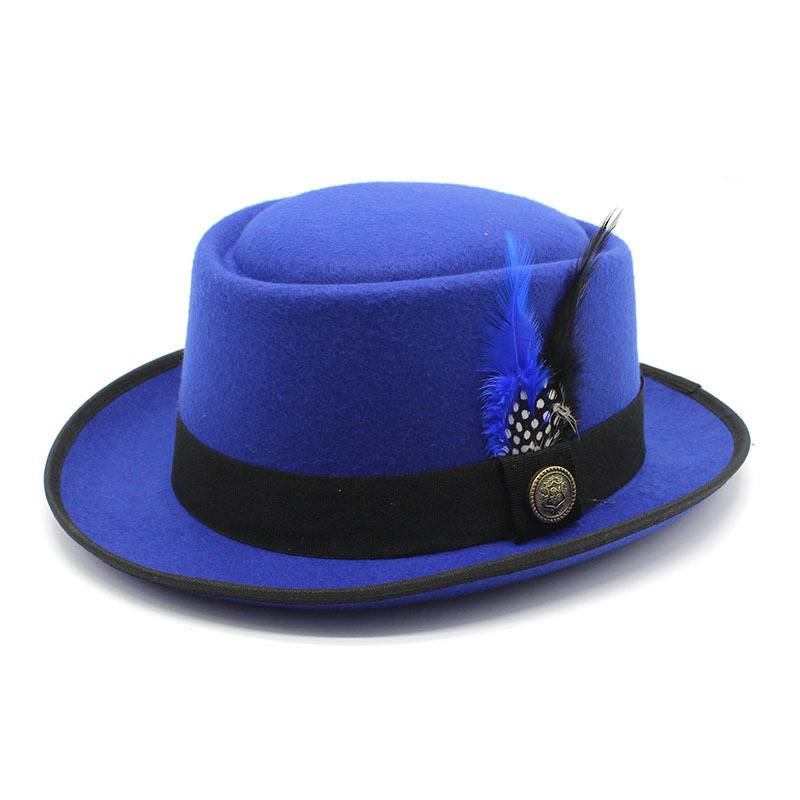 Vintage Pork Pie Hat Men Wide  - Fedora Hat Wool avaliação e preço