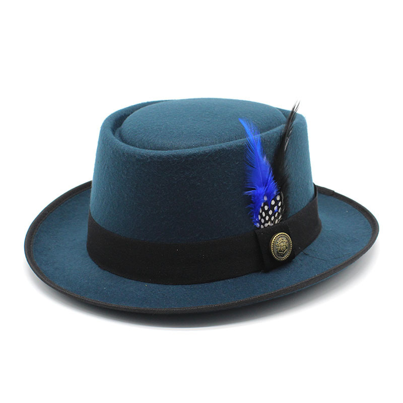 Vintage Pork Pie Hat Men Wide  - Fedora Hat Wool avaliação e preço