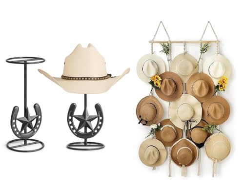 Western Horseshoe Star Hat Sta - Cowboy Hat Straw avaliação e preço