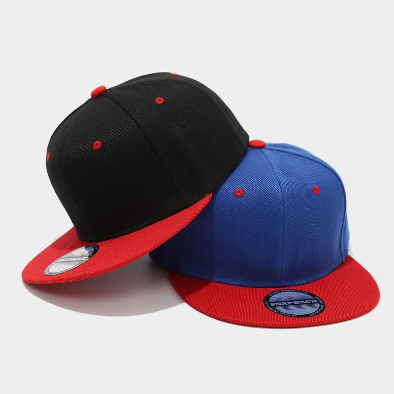 Two-Tone Color-Blocking Hip-Ho - Snapback Hat Flat avaliação e preço