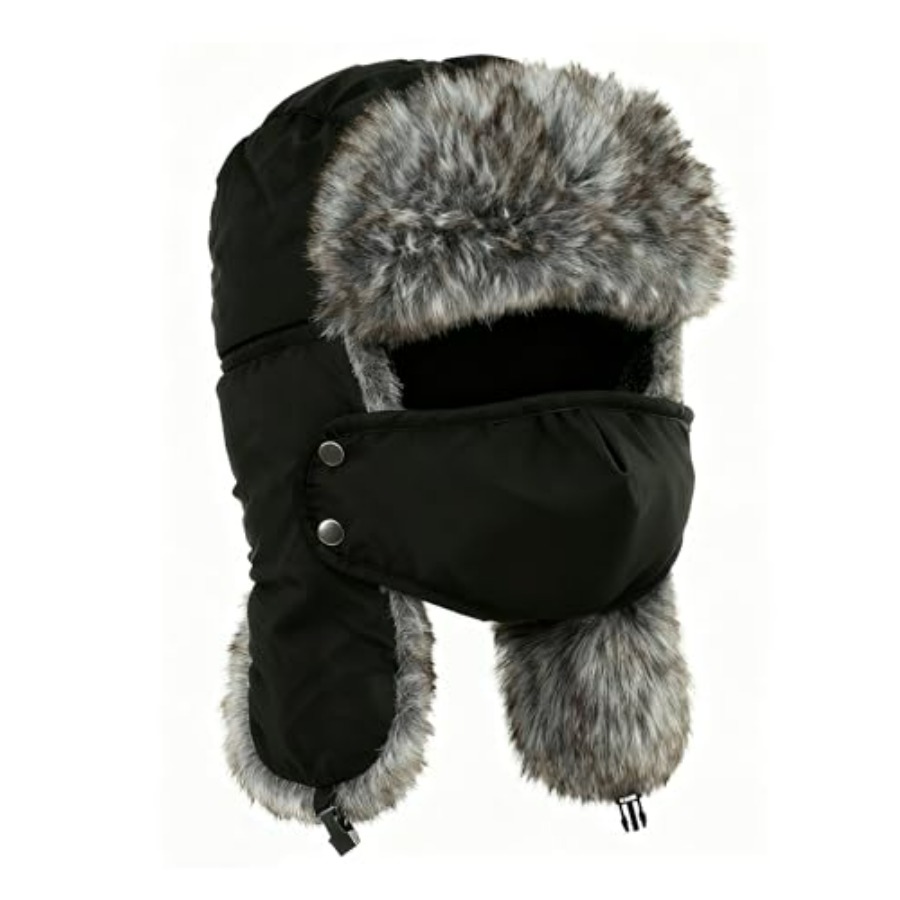 Buauty Fur Trapper Hat for Men - Trapper Hat Ear Flap avaliação e preço