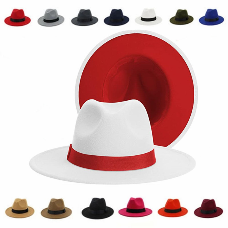 Women Winter Classic Patchwork - Fedora Hat Wool avaliação e preço