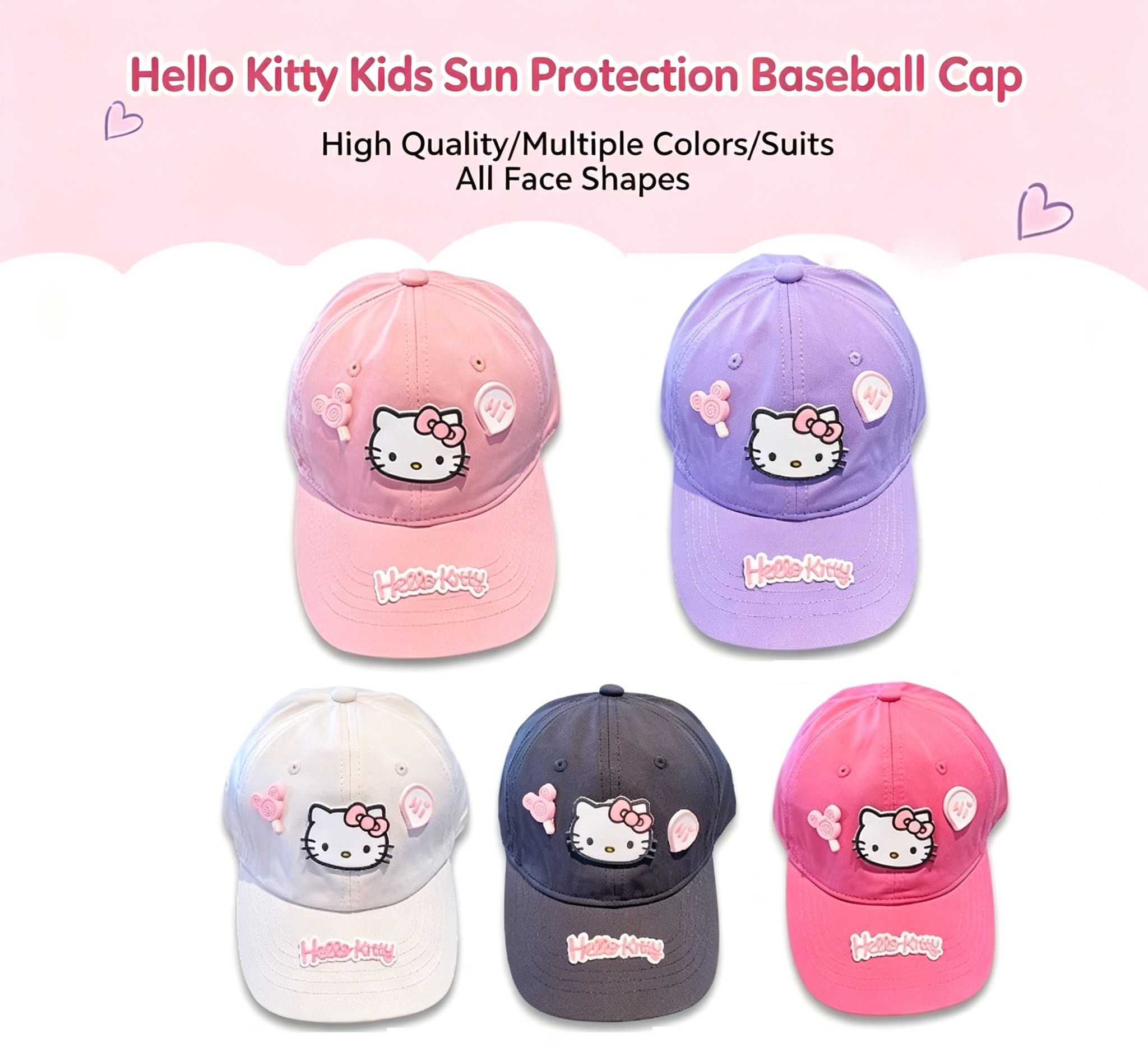 Hello Kitty Baseball Cap for T - Sun Hat Wide Brim avaliação e preço