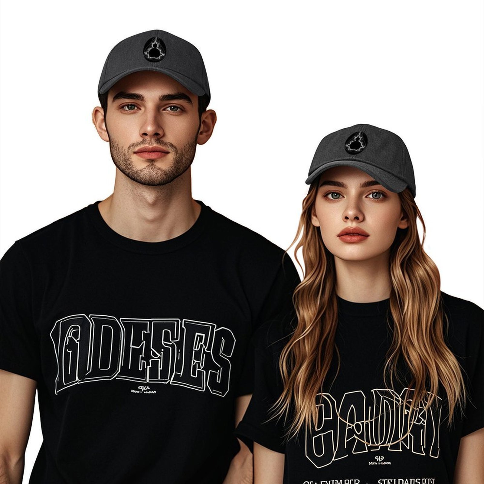 White - Linear Mandelbrot Base - Golf Cap Dad avaliação e preço