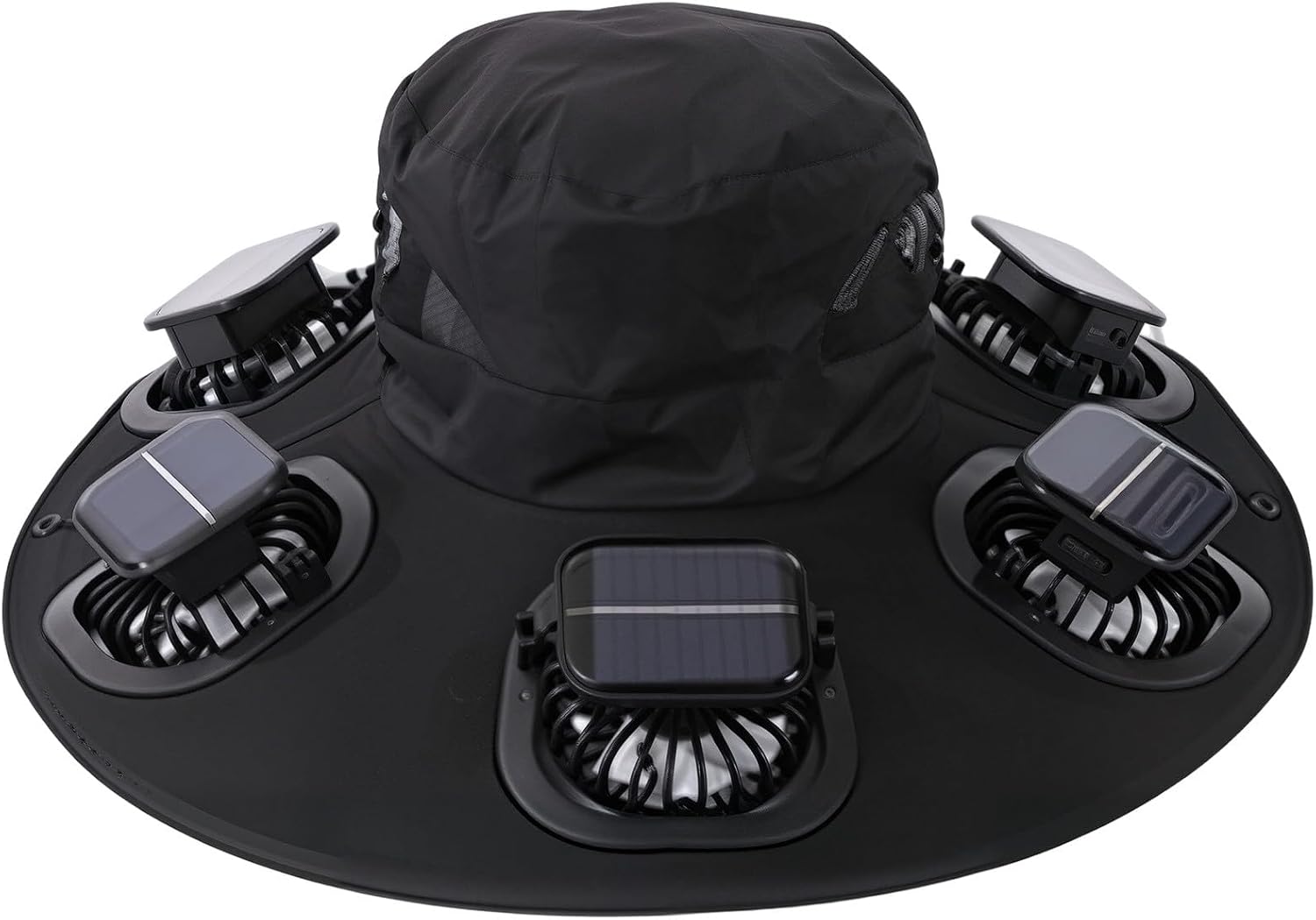 Hot 6 Fans Solar Fan Hat Breat - Visor Sun Hat avaliação e preço