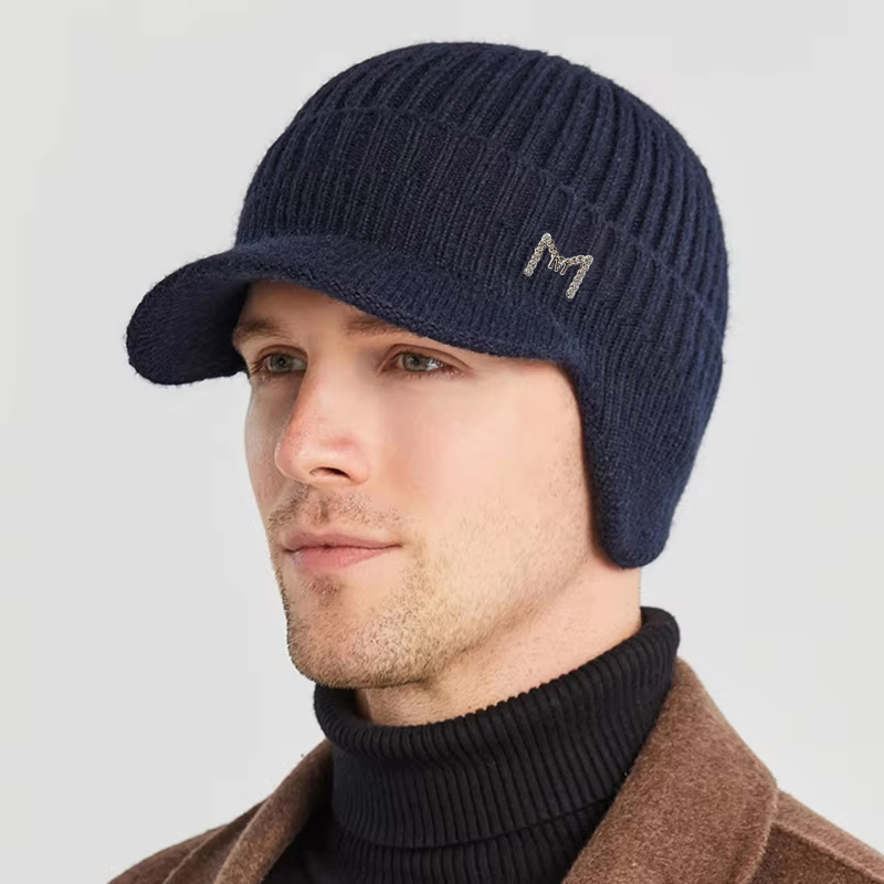 Winter Warm Knitted Beanie wit - Winter Trapper Hat avaliação e preço