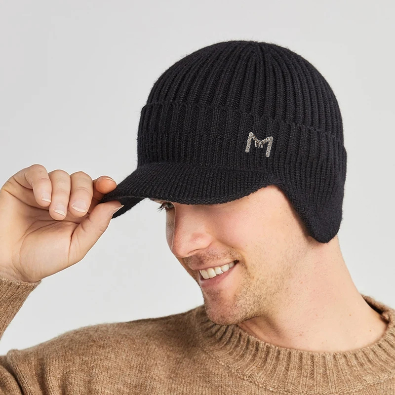 Winter Warm Knitted Beanie wit - Winter Trapper Hat avaliação e preço