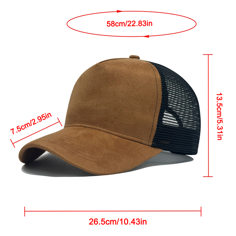 Suede Mesh Baseball Cap Men Ca - Trucker Cap Mesh avaliação e preço
