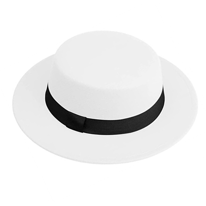 Men Women White Fedora Hat Fla - Fedora Hat Wool avaliação e preço