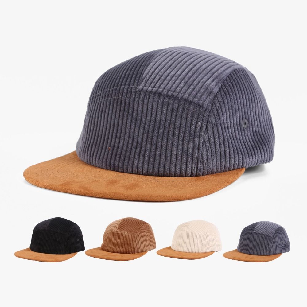 Versatile Retro Flat Brim Base - Corduroy Cap 5 Panel avaliação e preço