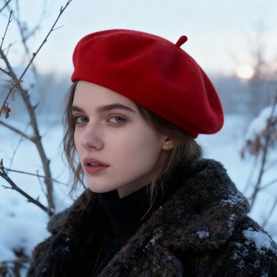 Women Beret Classic French Hat - Beret French Wool avaliação e preço