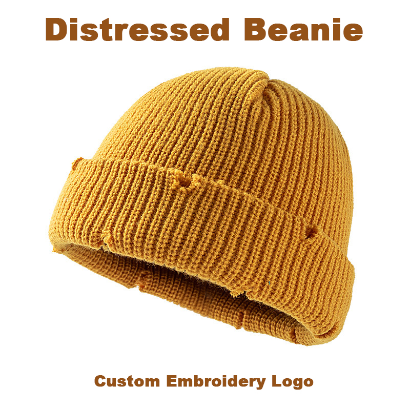 Custom Embroidery Logo Short D - Beanie Cuffed Knit avaliação e preço
