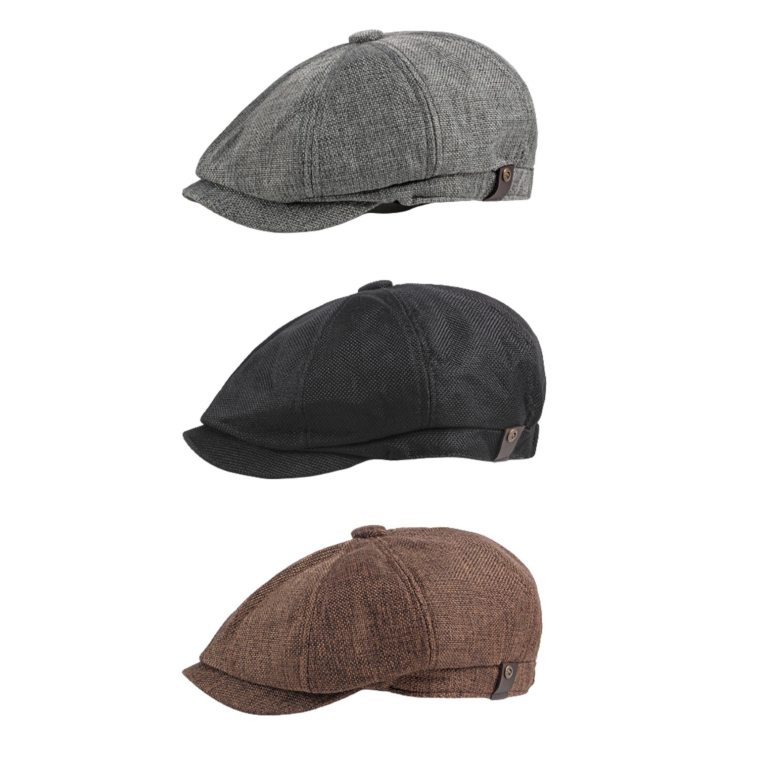 Men Classic 8 Panel Newsboy Ga - Newsboy Cap Ivy avaliação e preço
