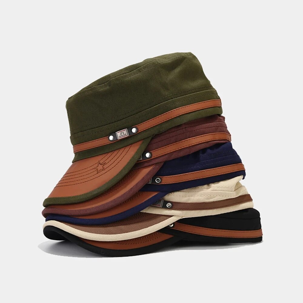 Casual Cadet Hat Man Flat Top  - Dad Hat Cotton avaliação e preço