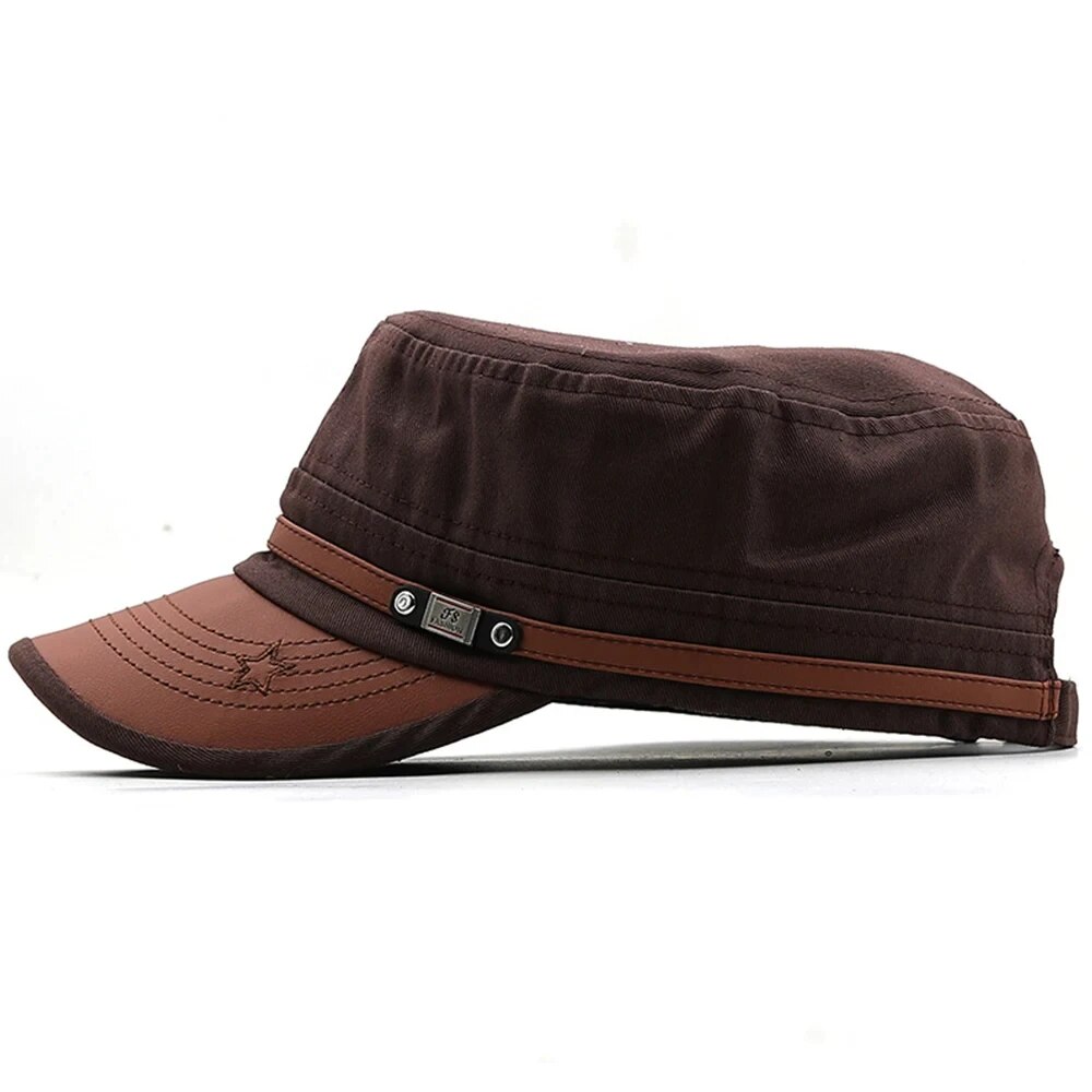 Casual Cadet Hat Man Flat Top  - Dad Hat Cotton avaliação e preço