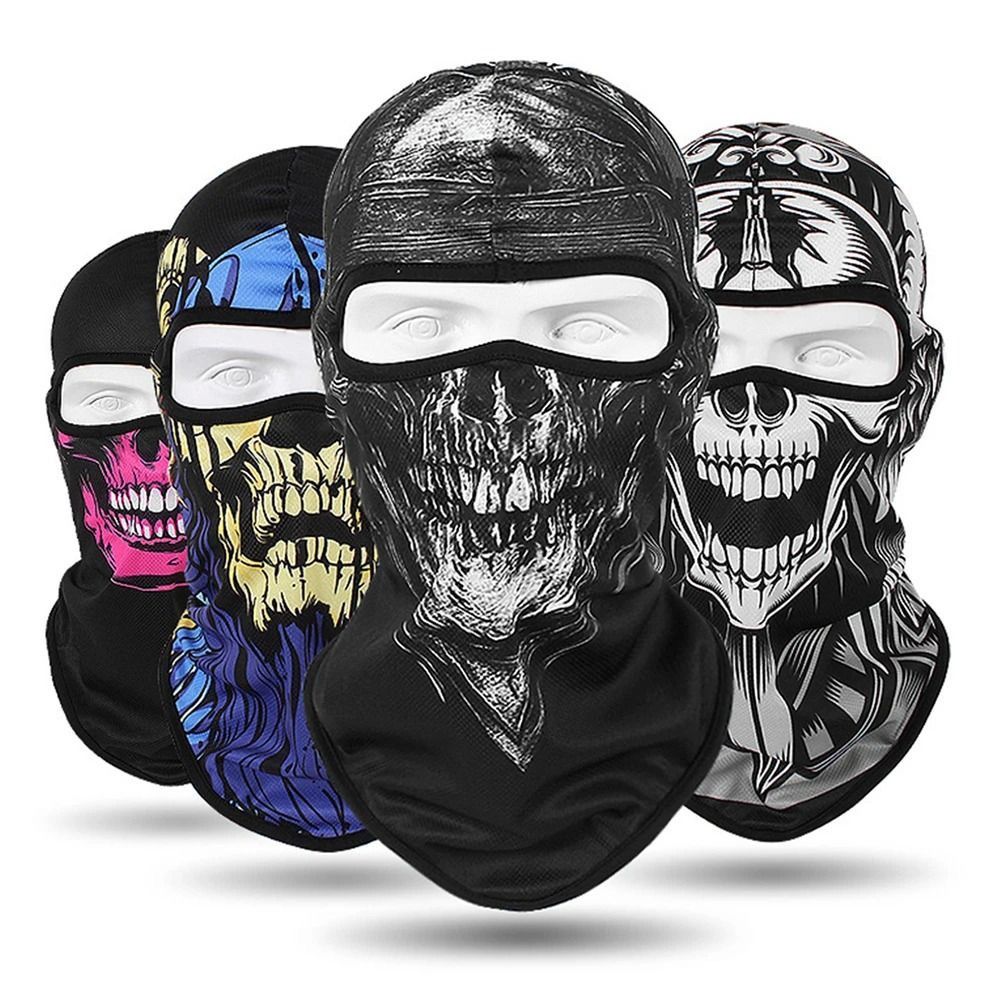 Skull Print Headgear Cap Sunsc - Skull Cap Helmet Liner avaliação e preço