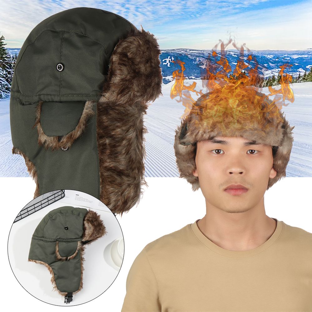 Warm Earflap Trapper Ski Hat W - Trapper Hat Ear Flap avaliação e preço