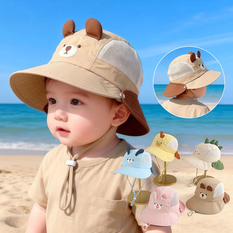 Cartoon Sunshade Baby Beach Ha - Visor Sun Hat avaliação e preço
