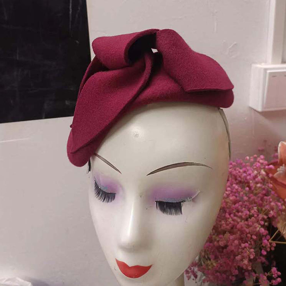 French Style Fascinator Hats T - Beret French Wool avaliação e preço