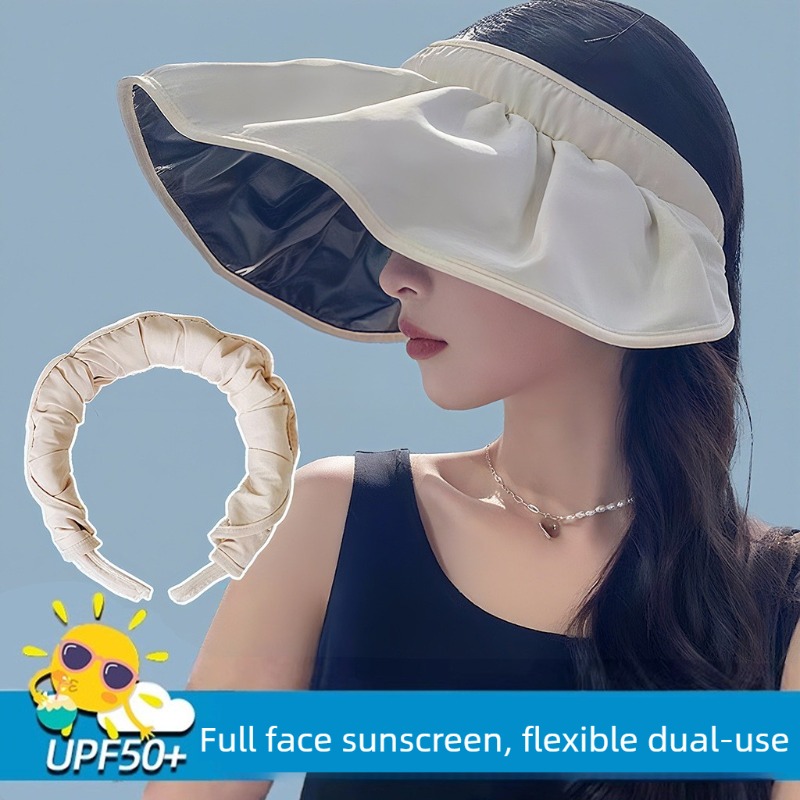 UPF50+ Foldable Headband Sun V - Visor Sun Hat avaliação e preço