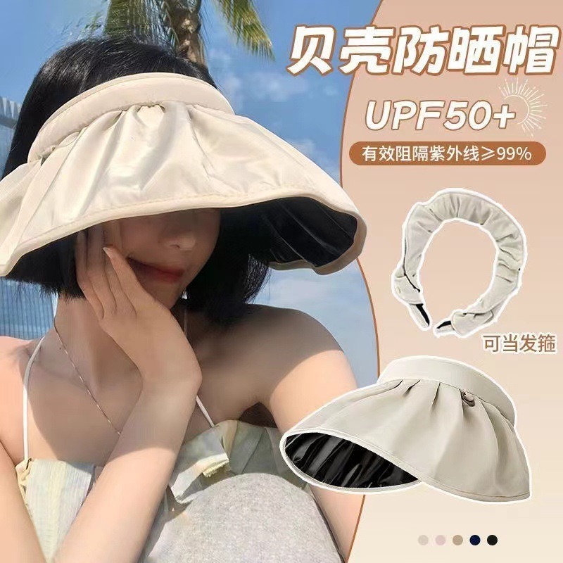 UPF50+ Foldable Headband Sun V - Visor Sun Hat avaliação e preço