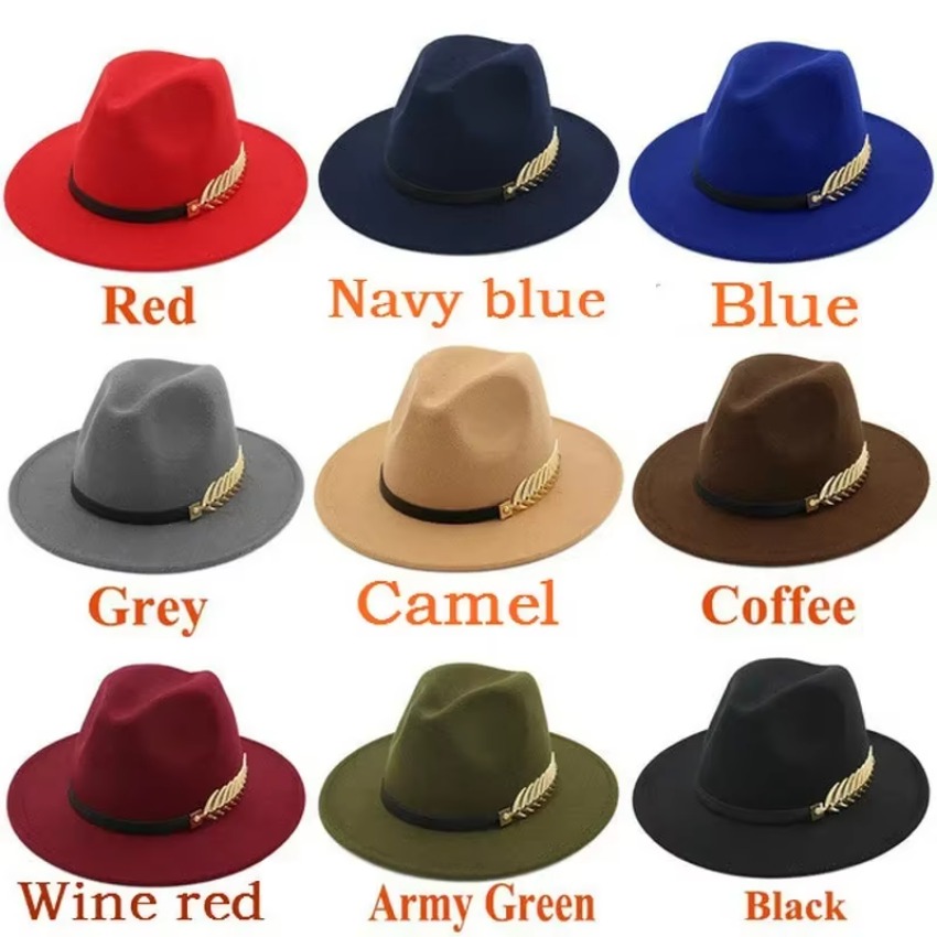 1 Pcs New Fashion Unisex Men W - Fedora Hat Wool avaliação e preço