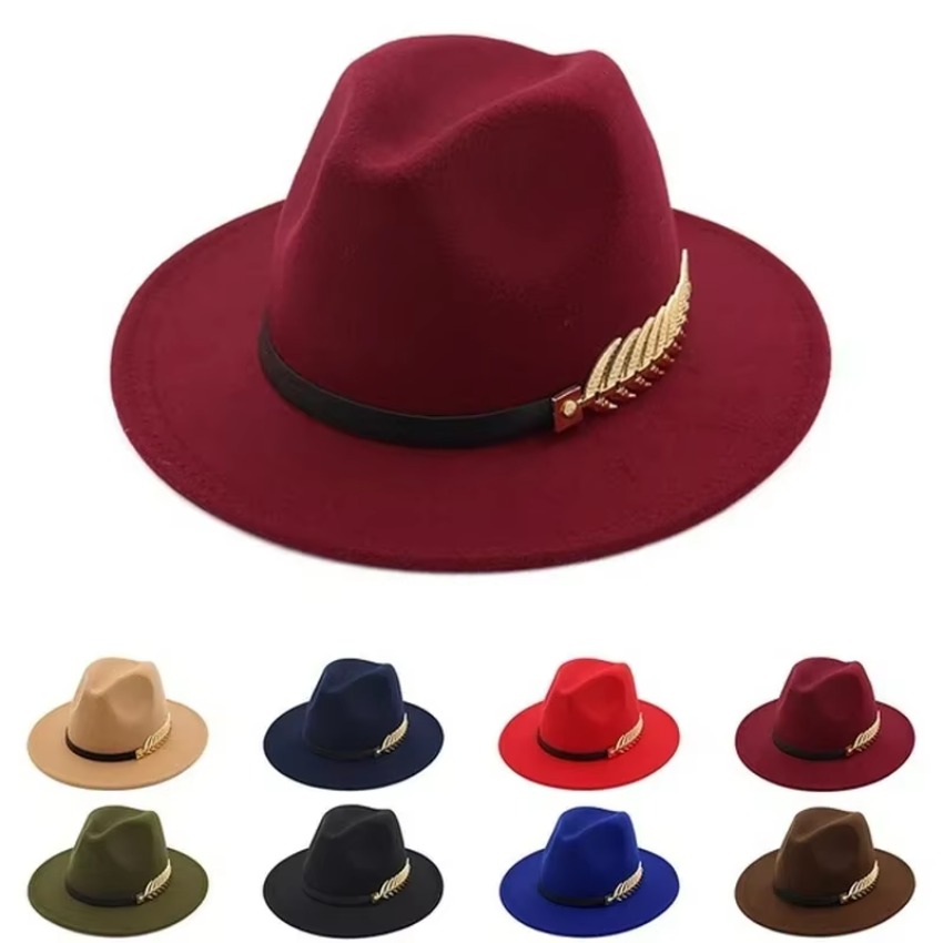 1 Pcs New Fashion Unisex Men W - Fedora Hat Wool avaliação e preço