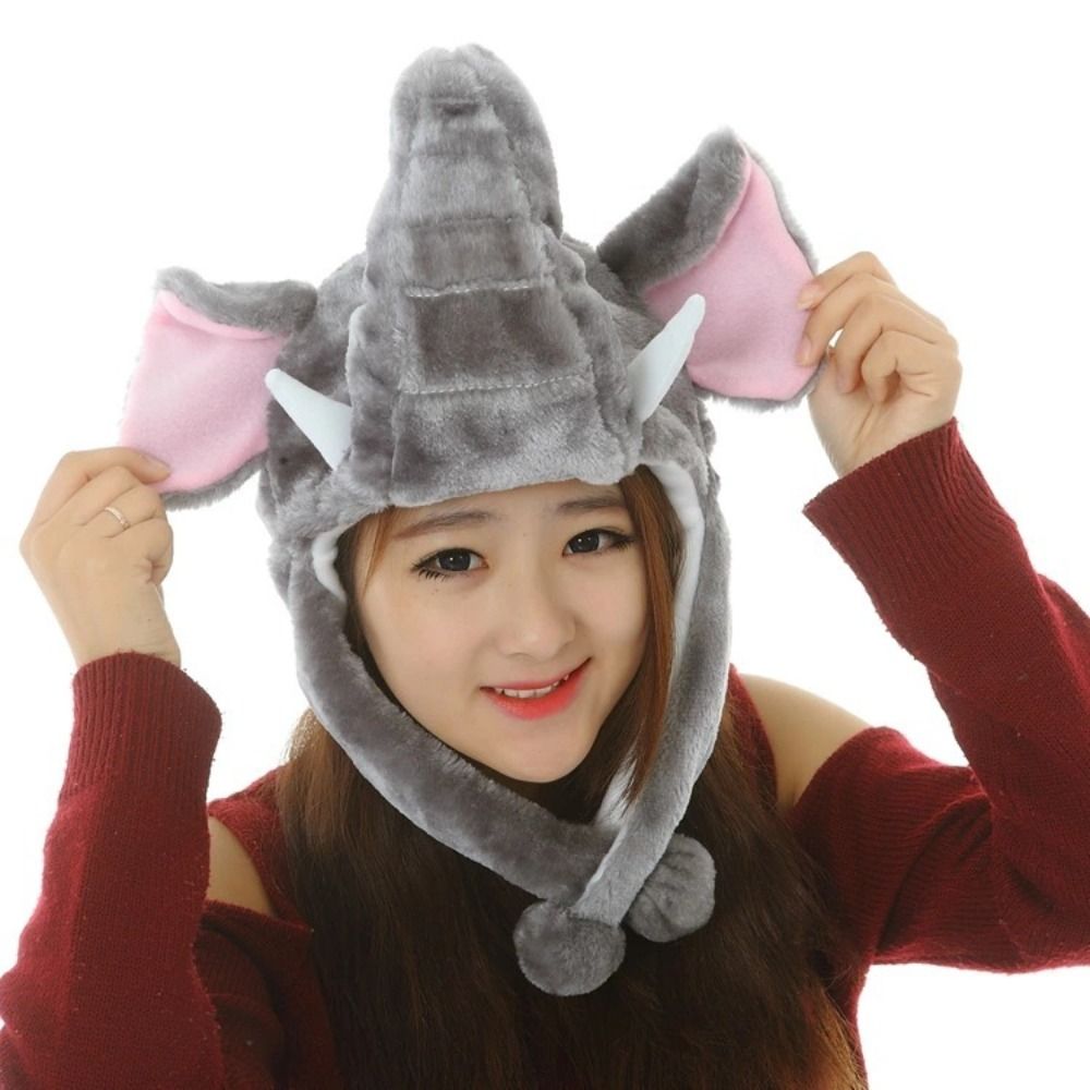 Cartoon Plush Moving Hat Anima - Winter Trapper Hat avaliação e preço